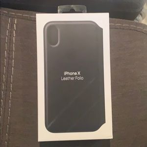 iPhone X leather foilo